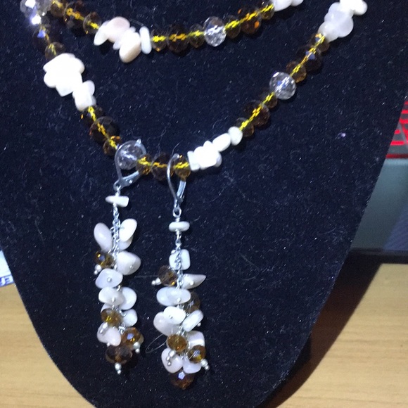 Moonstone and bead necklace set - Picture 5 of 5